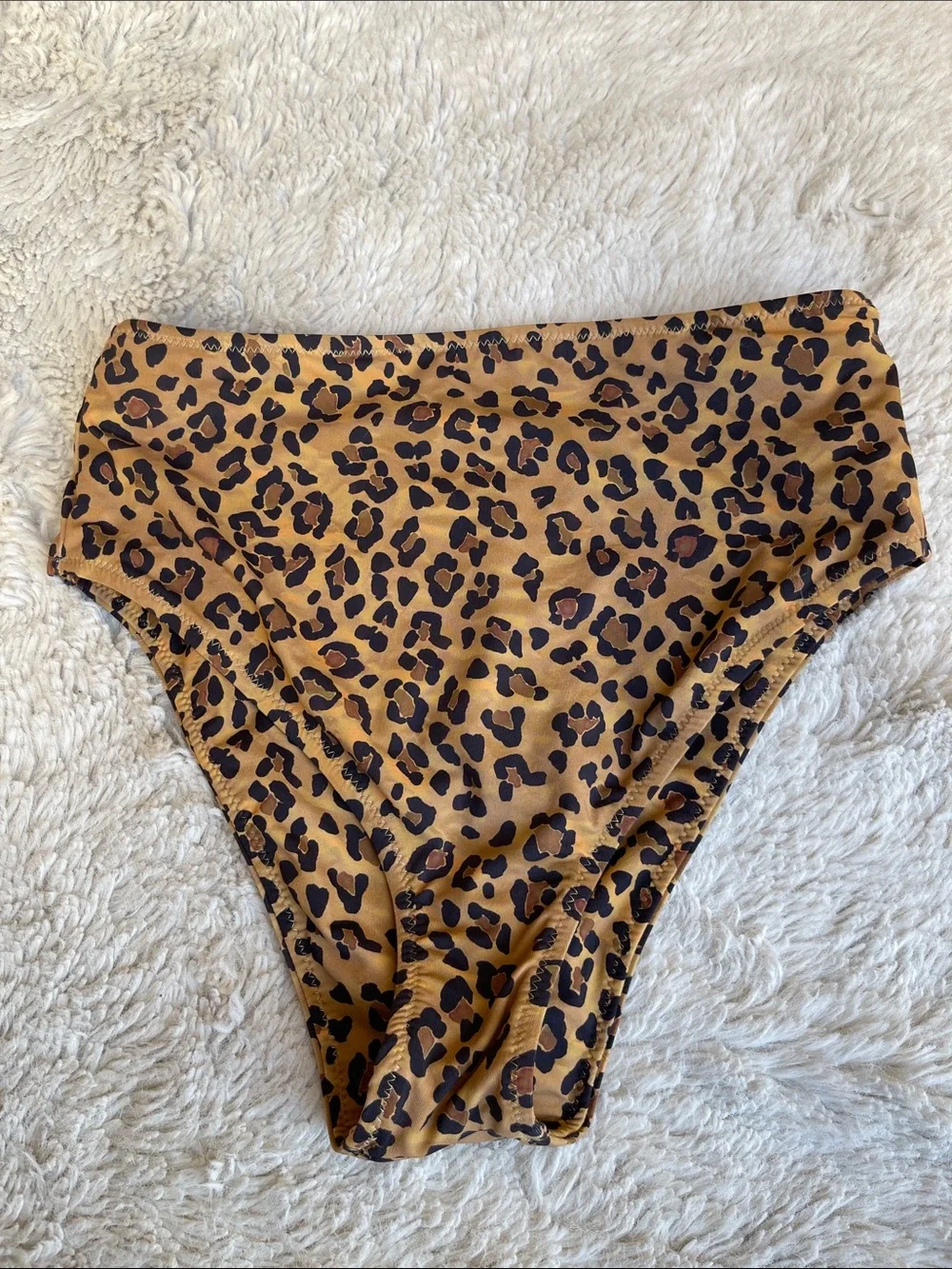 Free People It’s Now Cool High-Waist Leopard Print Swim Bottoms - Brown Size S